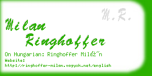 milan ringhoffer business card